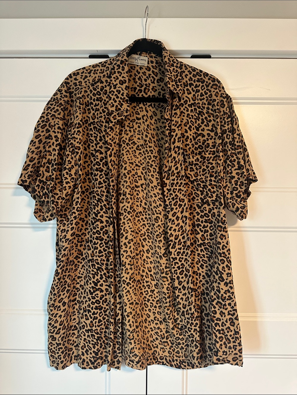 Kenny Flowers Leopard Print Button-Down Shirt in Tan and Black